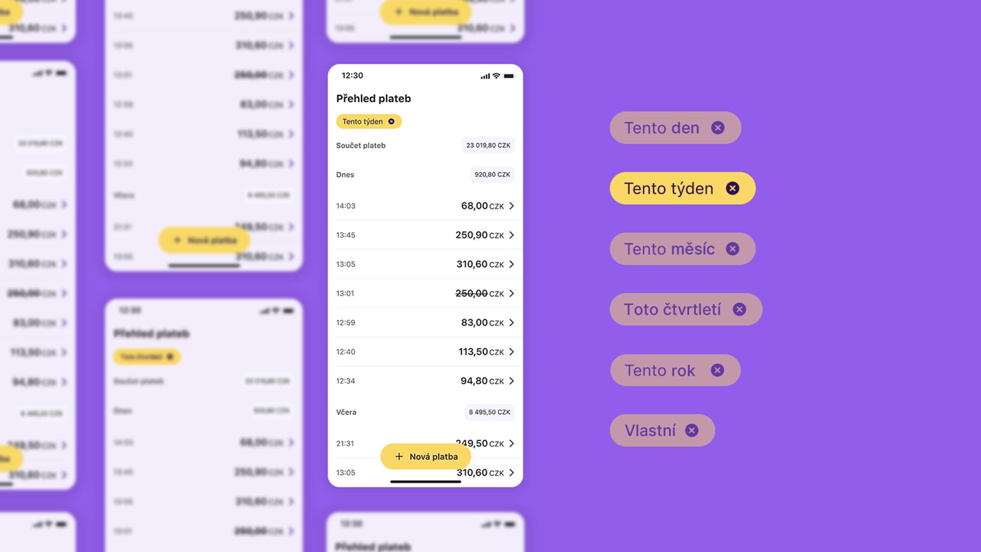 Nová funkce pro součet plateb ode dneška ve vaší aplikaci